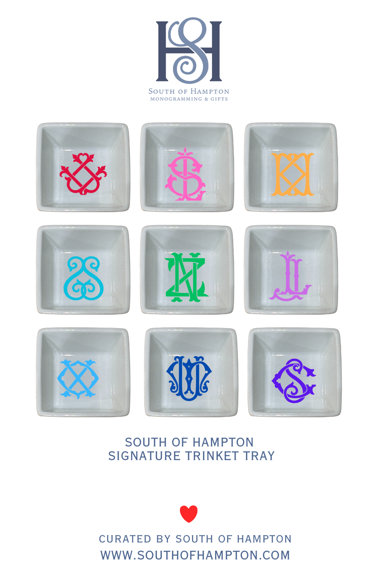 Monogrammed Trinket Tray