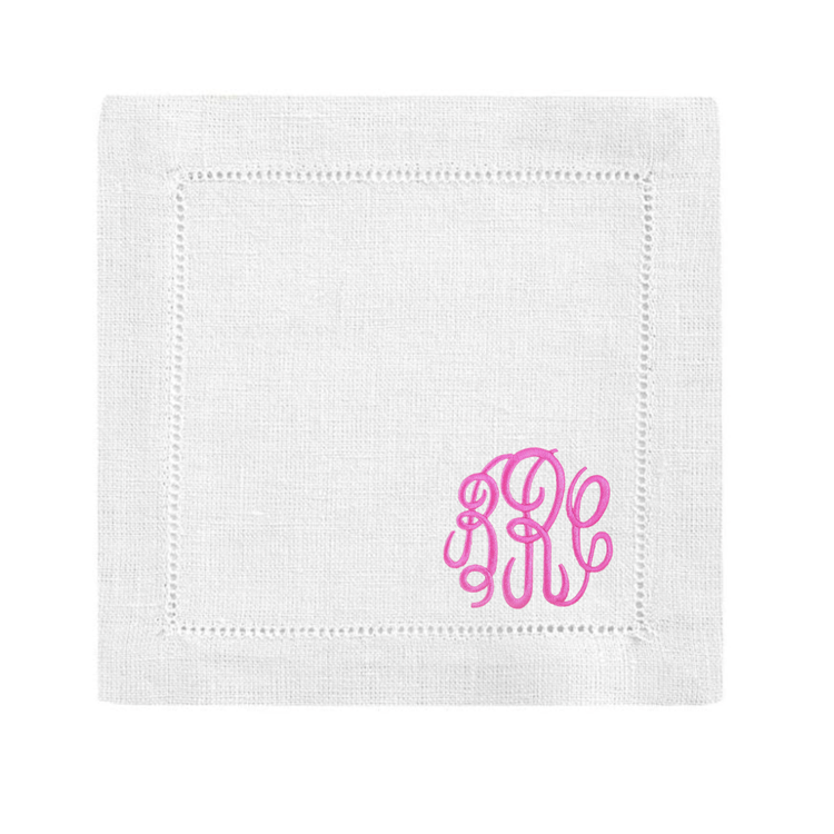 Personalized Linen Cocktail Napkins