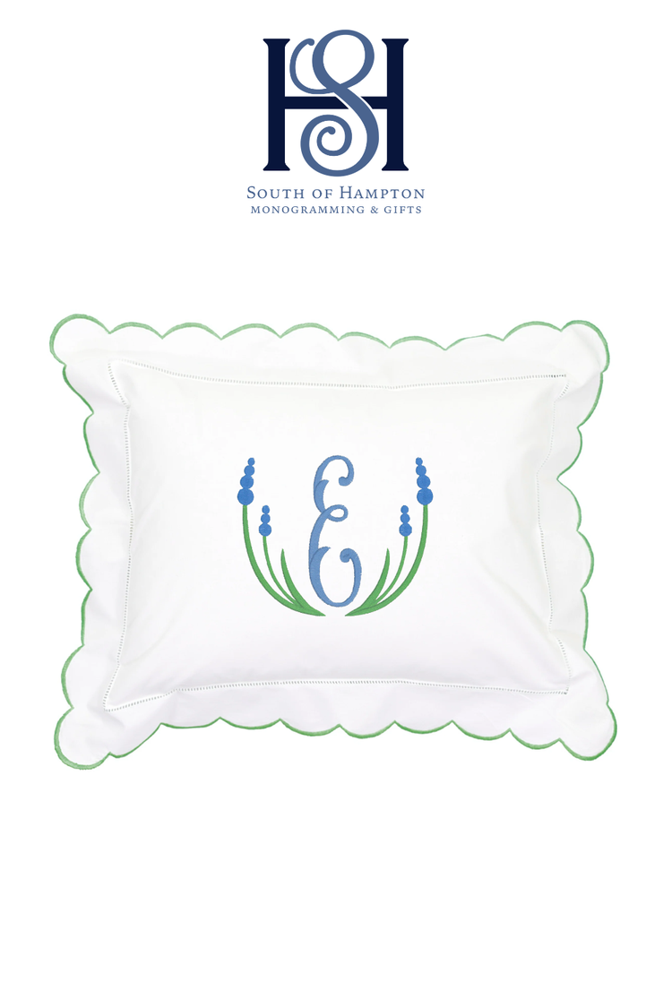 Personalized Scalloped Baby Pillow