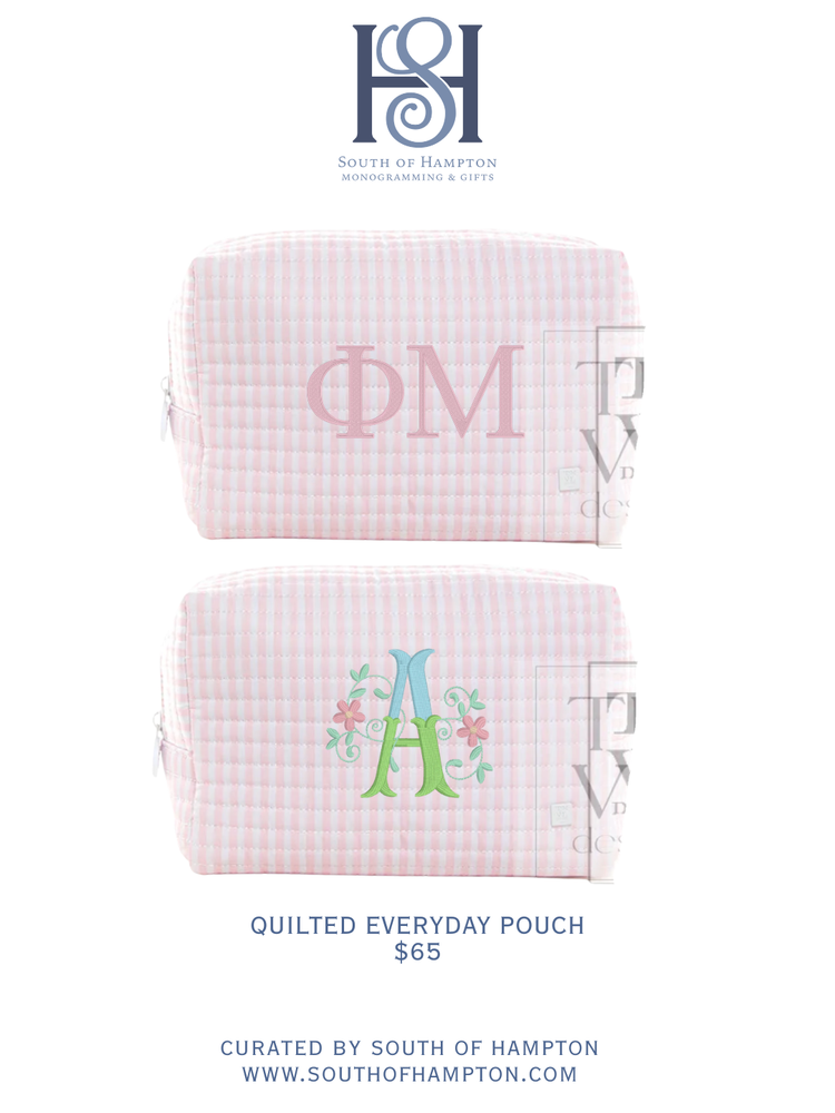 Personalized Quilted Everyday Pouch