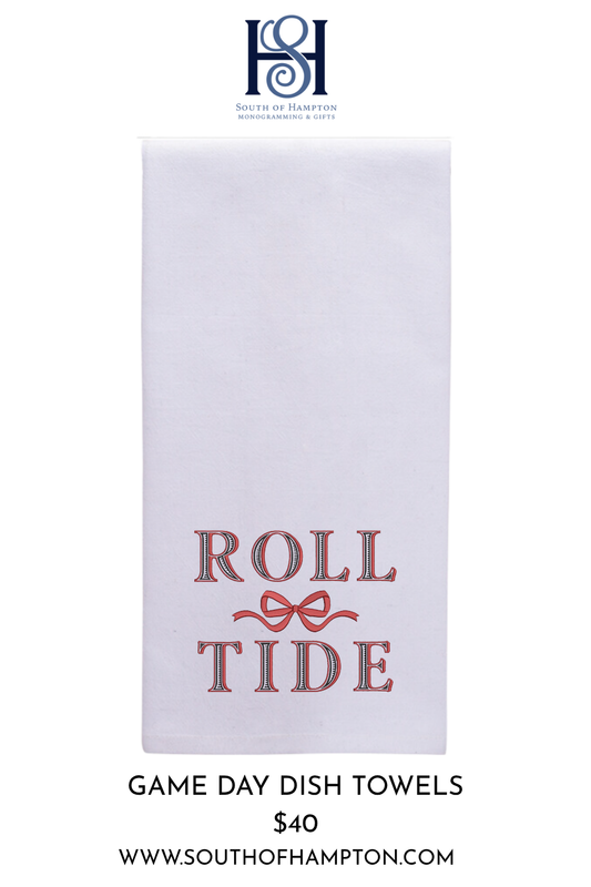 Personalized Game Day Embroidered Dish Towels