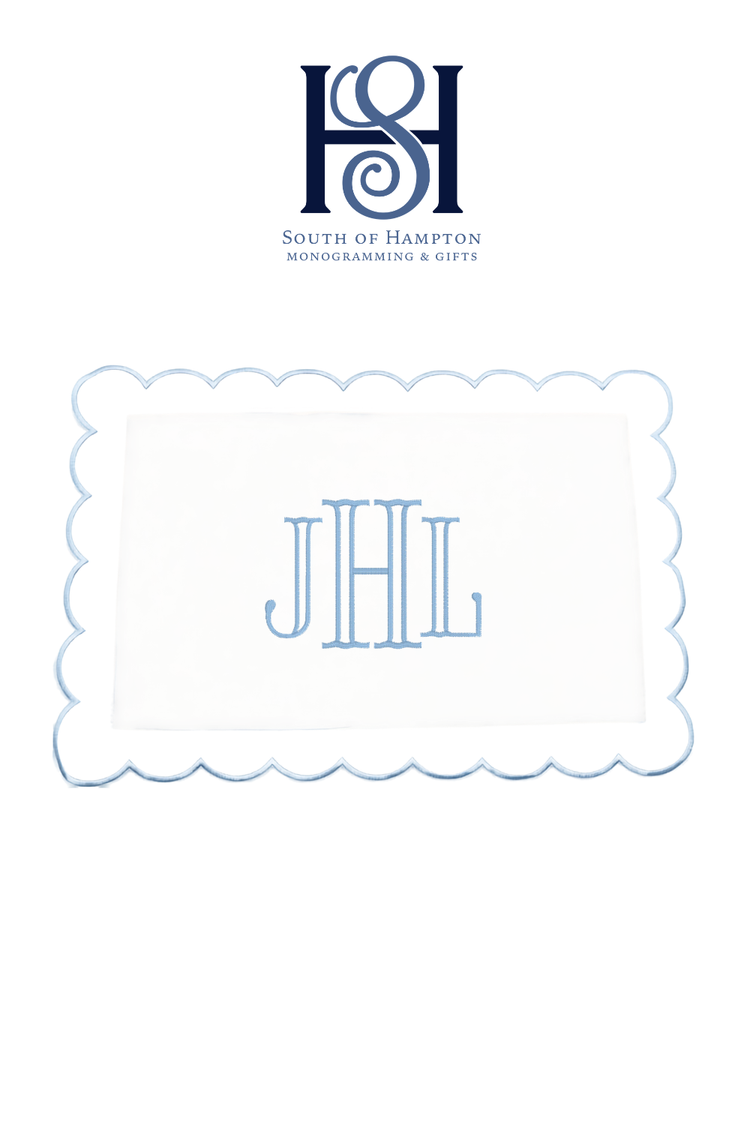 Personalized Scalloped Baby Pillow