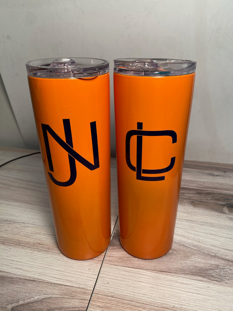 Personalized Skinny Tumbler with Straw β Custom Monogram | Multiple Colors