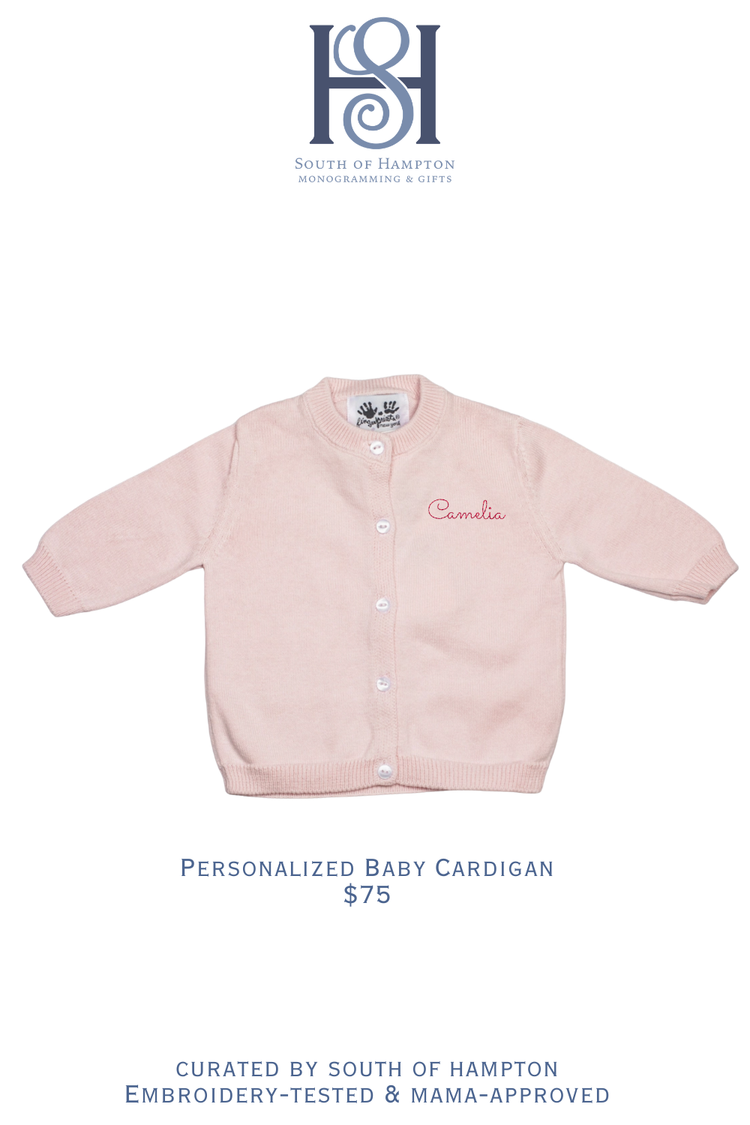Personalized Baby Cotton Cardigan Sweater | Monogrammed Infant & Toddler Sweater