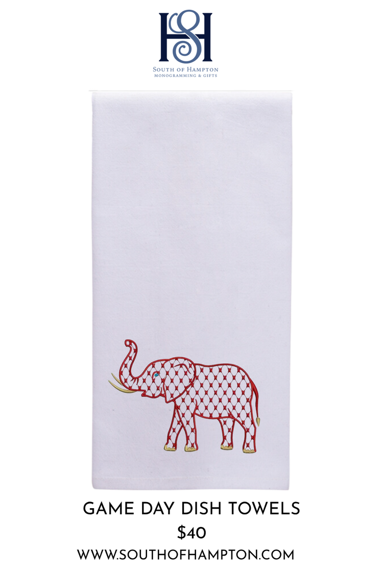Personalized Game Day Embroidered Dish Towels