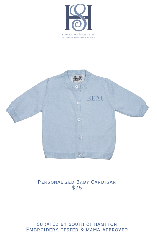 Personalized Baby Cotton Cardigan Sweater | Monogrammed Infant & Toddler Sweater