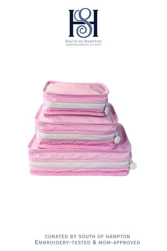 Personalized Wipeable Stacking Set | Monogrammed Packing Cubes