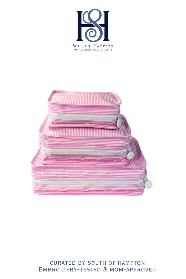 Personalized Wipeable Stacking Set | Monogrammed Packing Cubes