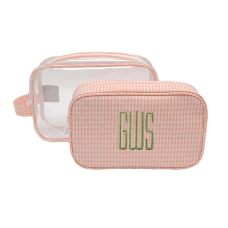 Clear Duo Gingham Travel Case