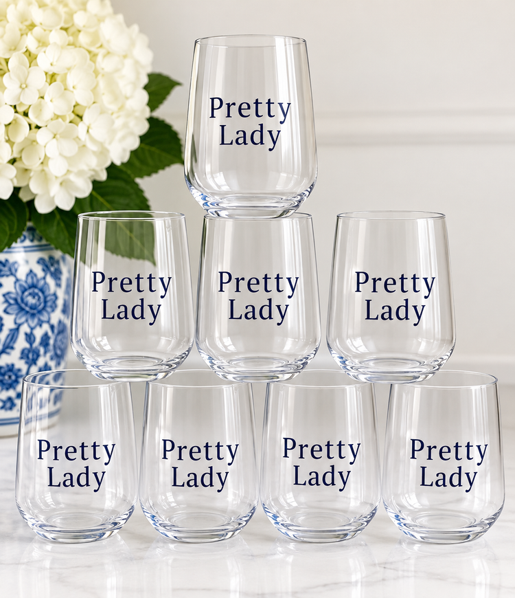 Personalized Acrylic Stemless Wine Glasses | Set of 2