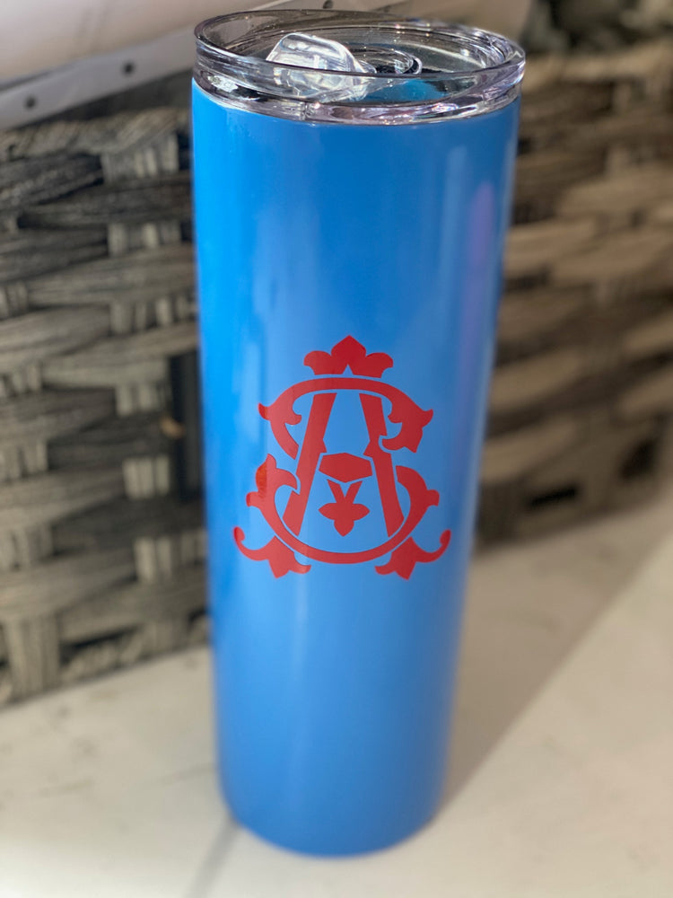 Personalized Skinny Tumbler with Straw β Custom Monogram | Multiple Colors