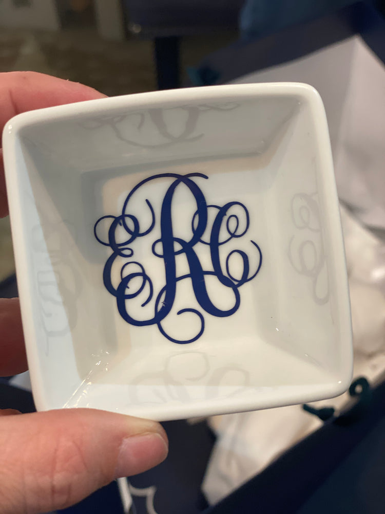 Monogrammed Trinket Tray