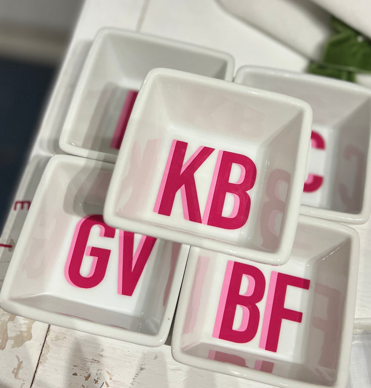 Monogrammed Trinket Tray