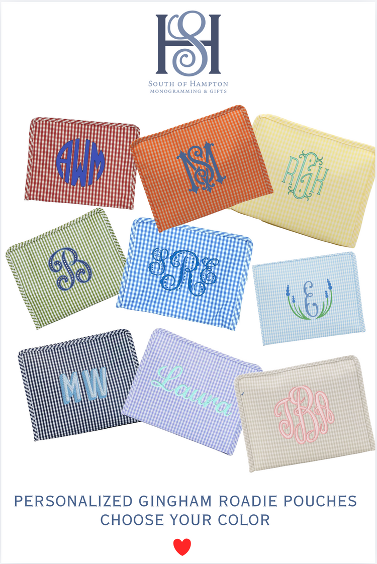 Personalized Roadie Pouch | Monogrammed Travel & Cosmetic Bag