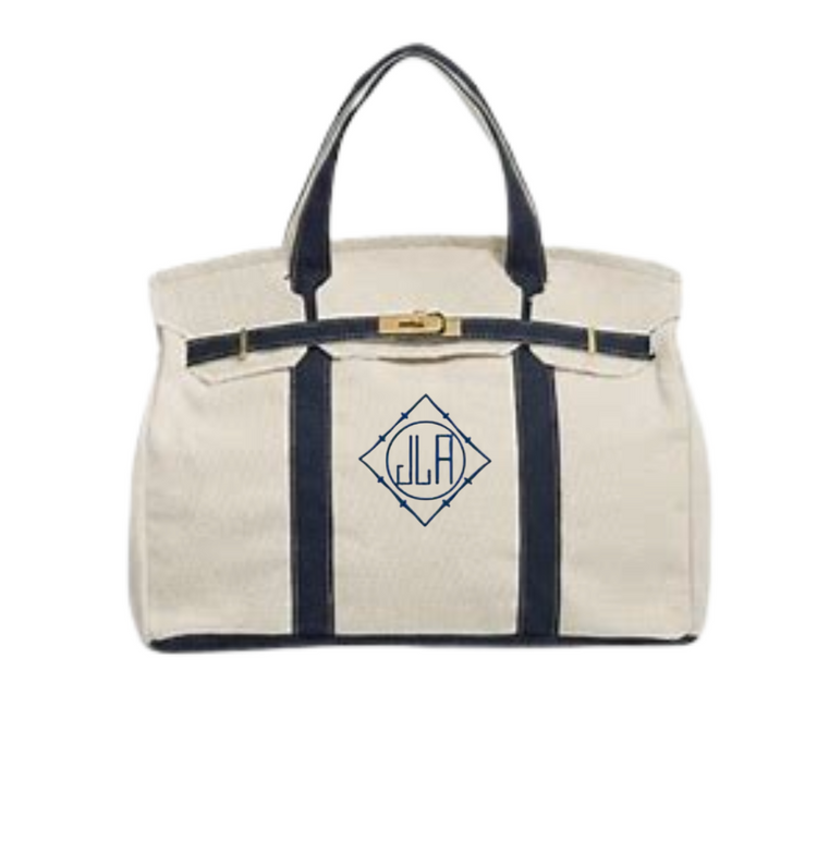 Personalized Canvas Lock Tote
