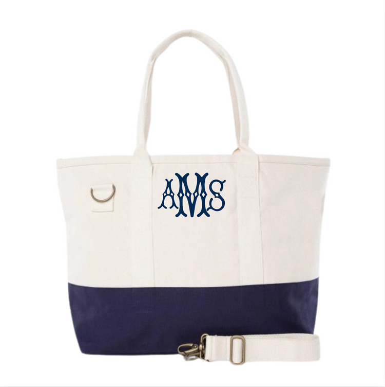 Color Block Boat Tote