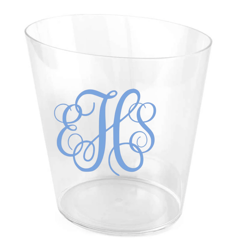 Personalized Acrylic Trash Can | Custom Monogram Dorm Room Wastebasket