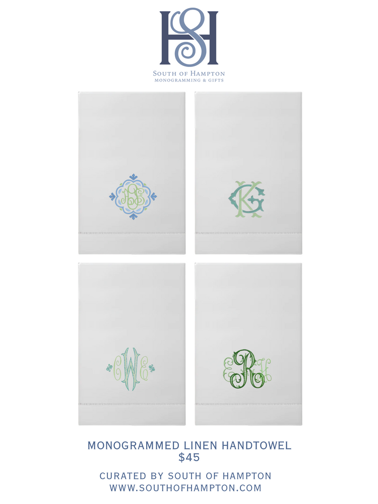 Monogrammed Linen Hand Towel
