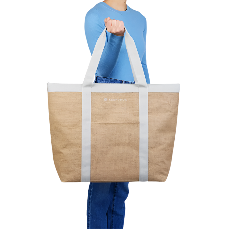 Keepcool Burlap Insulated Tote