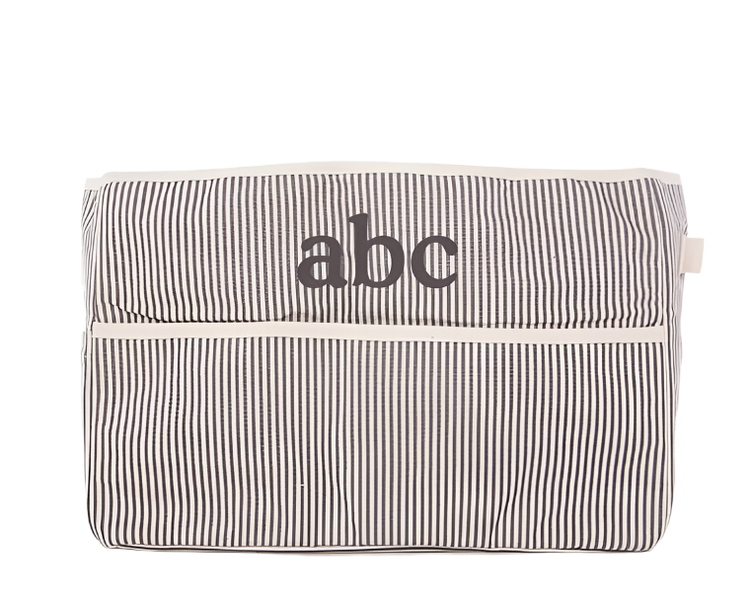 French Stripe Storage Bin