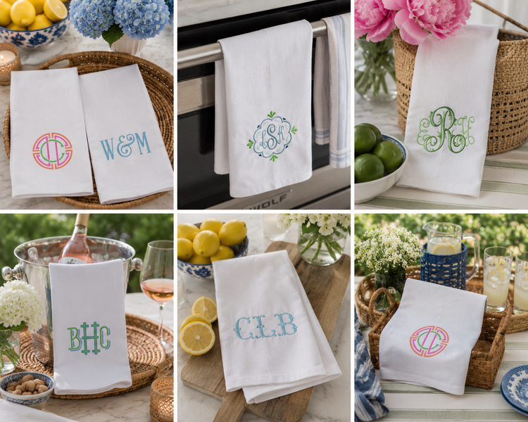 Personalized Flour Sack Dish Towels
