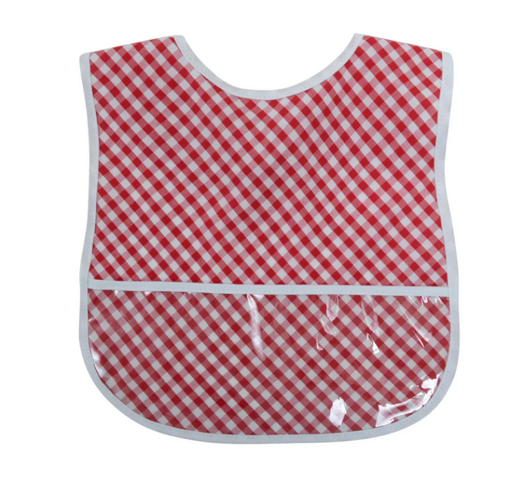 Gingham Wipeable Bib