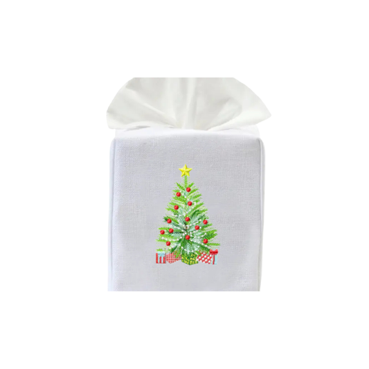 Personalized Linen Tissue Box Cover