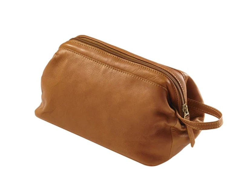 Leather Framed Toiletry Case - South of Hampton