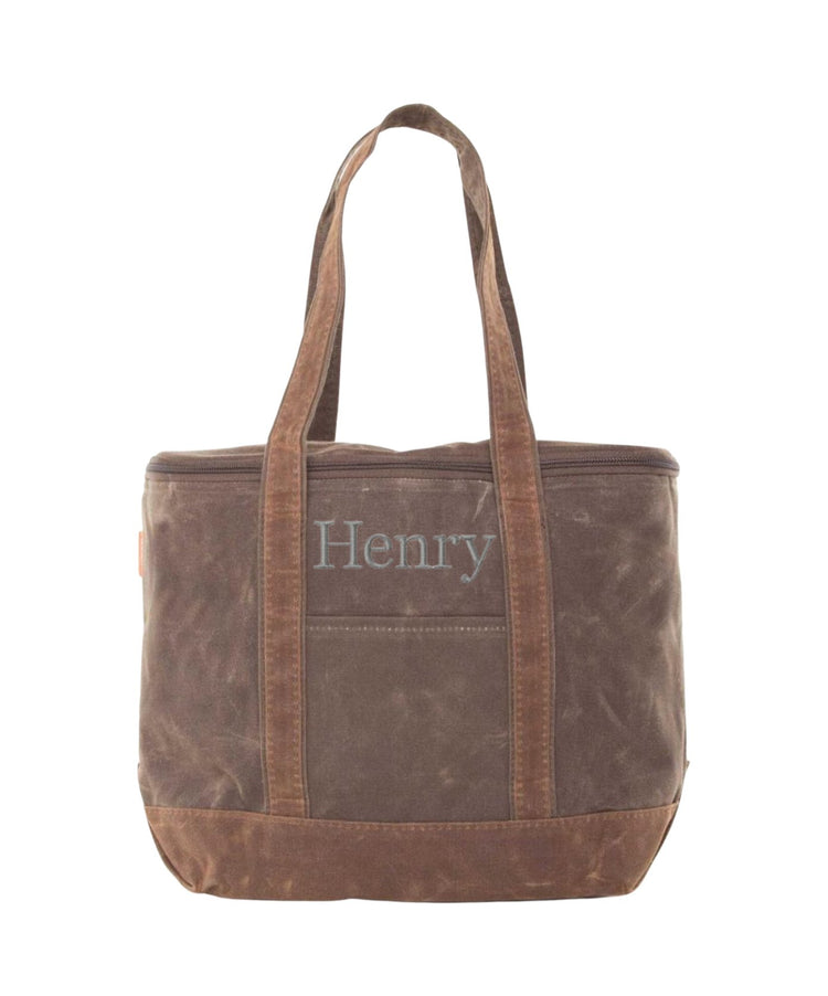 Waxed Canvas Boat Tote Cooler - South of Hampton