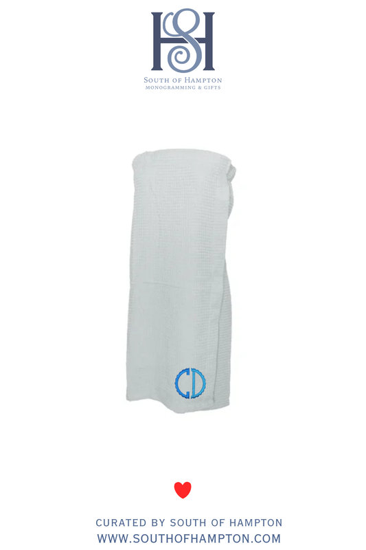 Waffle Spa Wrap | Monogram Bath Wrap Towel