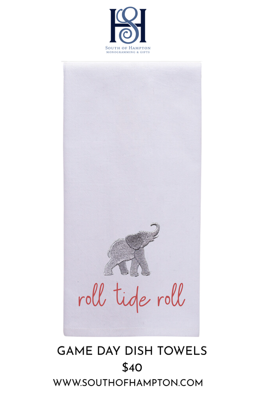 Personalized Game Day Embroidered Dish Towels