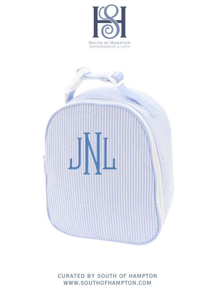 Personalized Seersucker Gumdrop Lunch Box