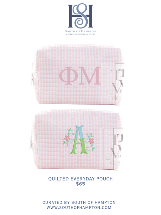 Personalized Quilted Everyday Pouch