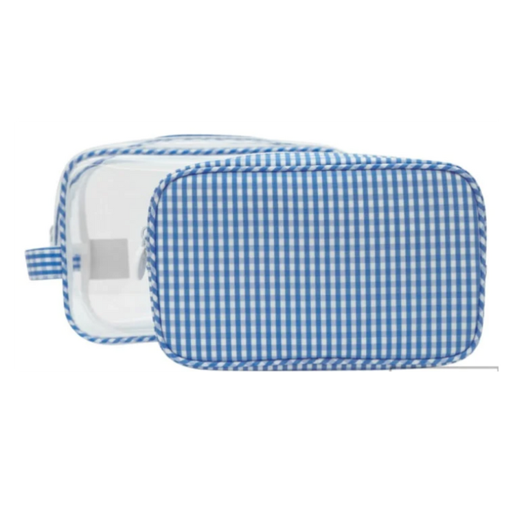 Clear Duo Gingham Travel Case