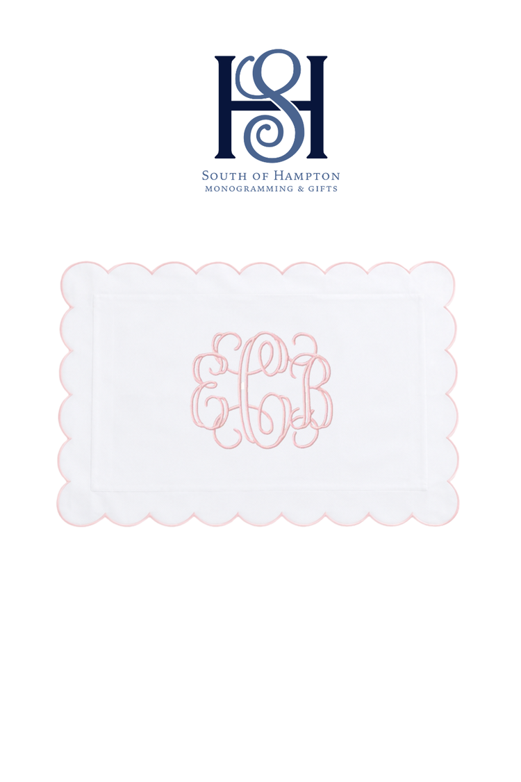 Personalized Scalloped Baby Pillow