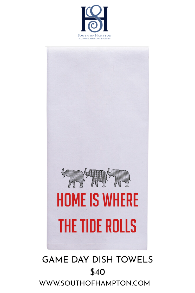Personalized Game Day Embroidered Dish Towels
