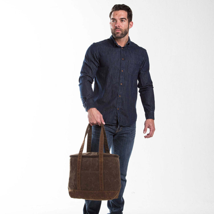 Waxed Canvas Boat Tote Cooler