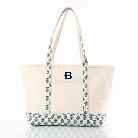 Block Print Boat Tote