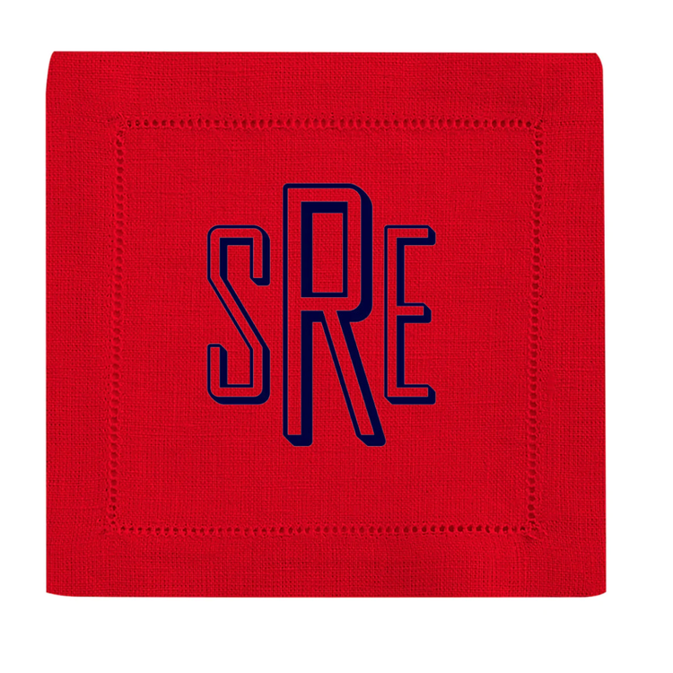 Personalized Linen Cocktail Napkins