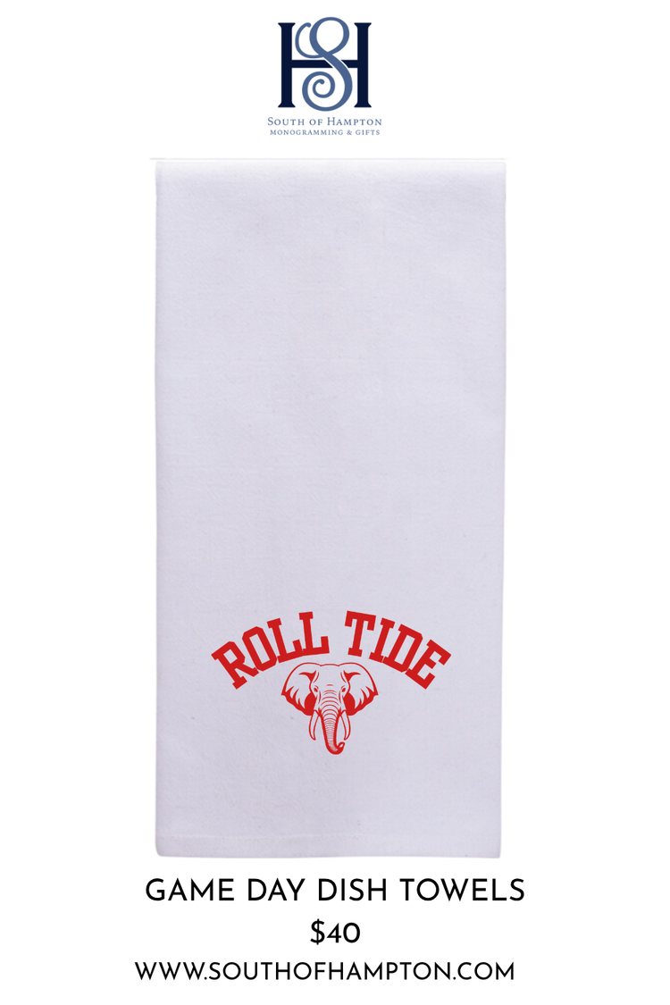 Personalized Game Day Embroidered Dish Towels