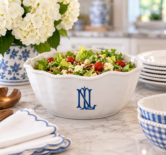 Personalized Melamine Serving Bowl