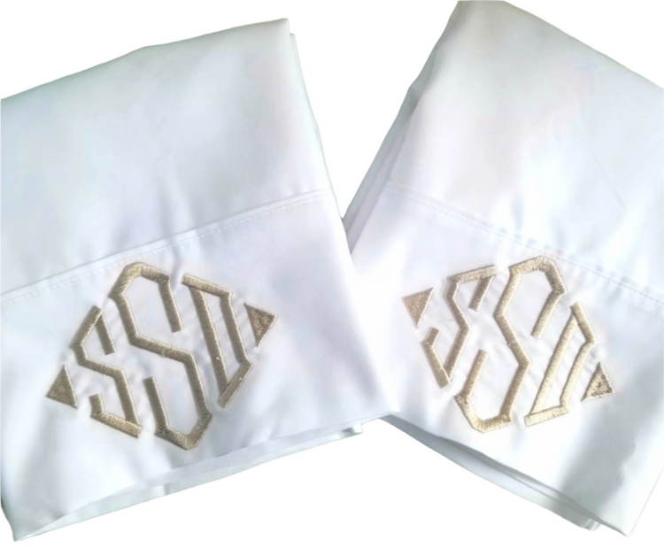 Monogrammed Pillow Cases (Set/2)