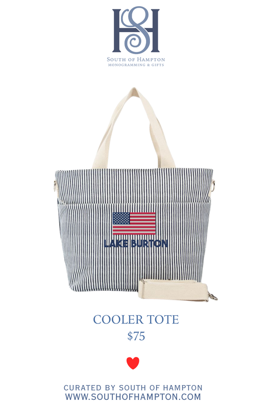 Cooler Tote - Navy Stripe