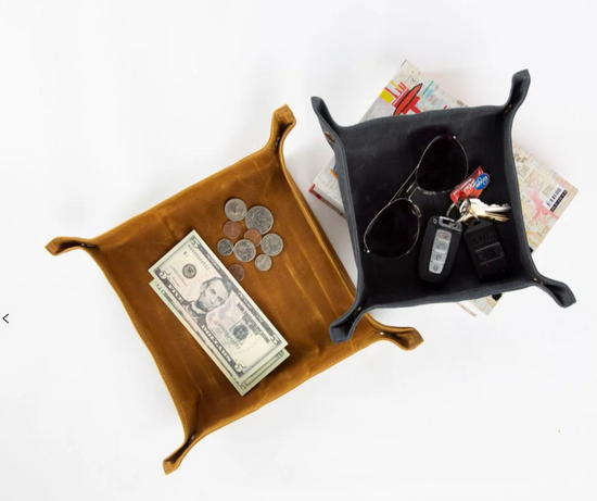 waxed canvas valet tray