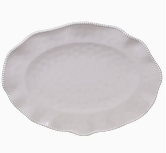 Cream Melamine Oval Platter