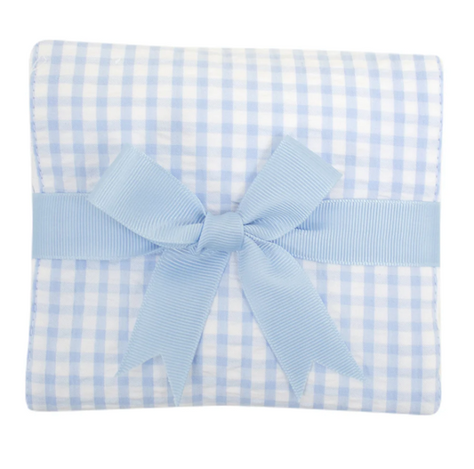 Seersucker Check Fabric Burp Cloth