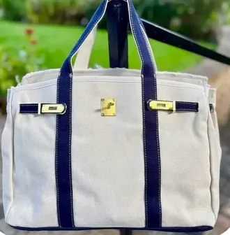 Personalized Canvas Lock Tote