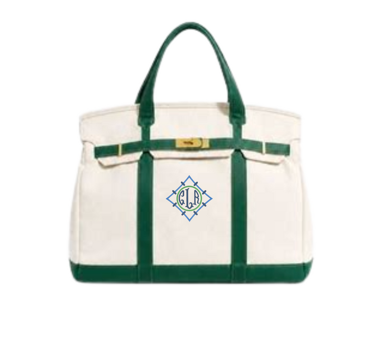 Personalized Canvas Lock Tote