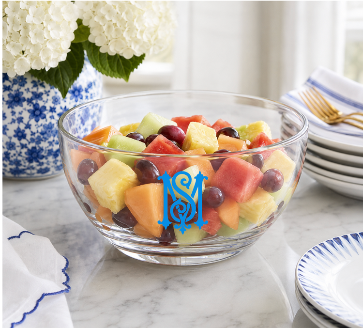 Personalized Thick Acrylic Round Serving Bowl