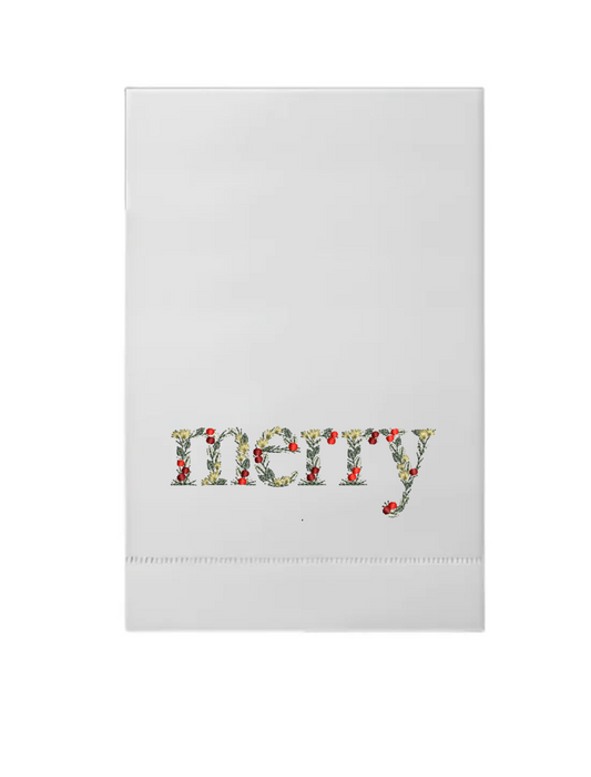 Monogrammed Linen Hand Towel